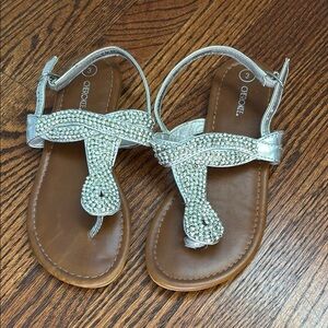 Cherokee Silver Beaded Sandals
